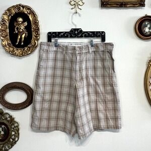 Cargo Supply Y2K Plaid Shorts 34